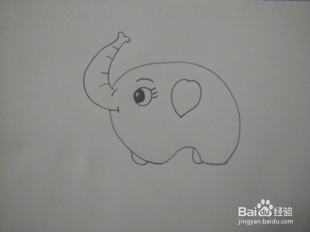 教你画水彩画之蓝色小象