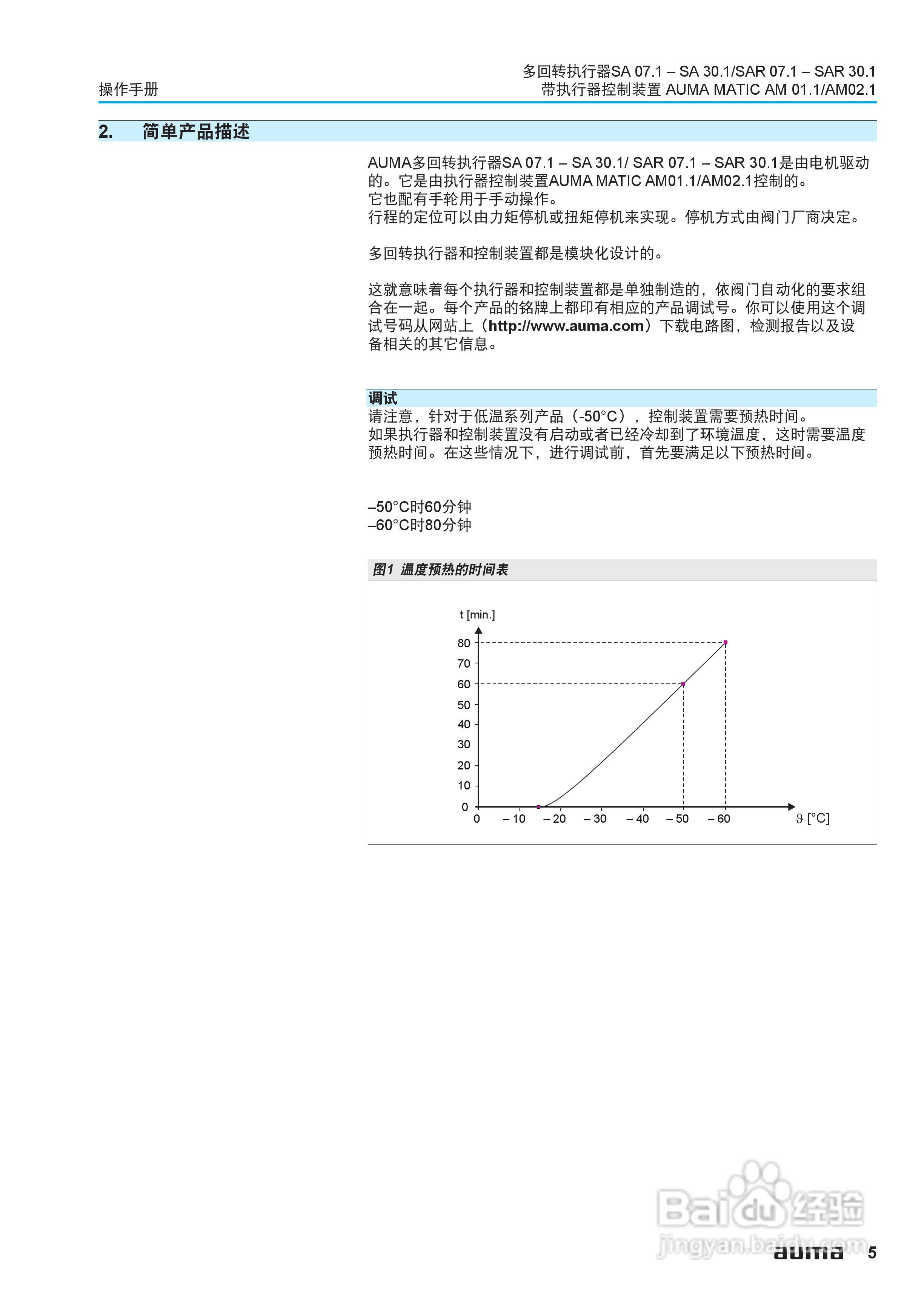 AUMA电动多回转执行器操作说明书:[1]