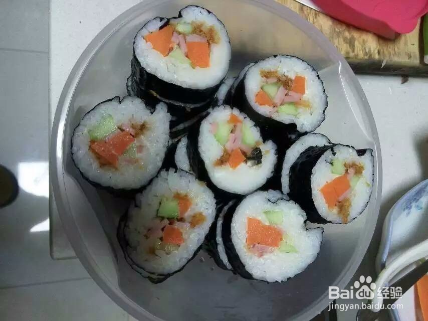 #美食#夏季旅游必备手工寿司,郊游手工便当小吃