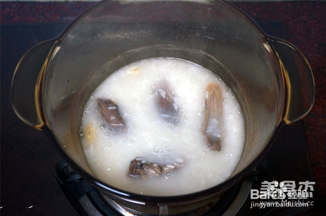 焖烧腊鸭头稀饭