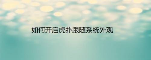 如何开启虎扑跟随系统外观