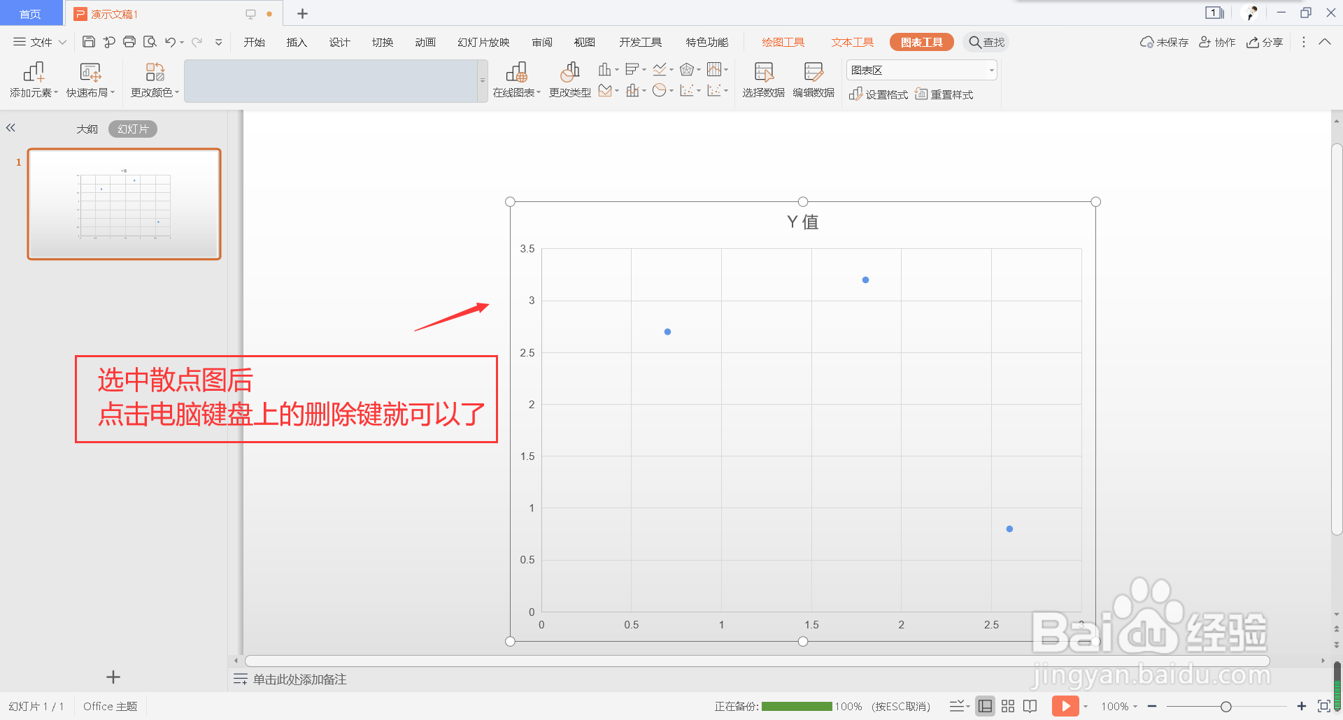 怎么在幻灯片中插入散点图