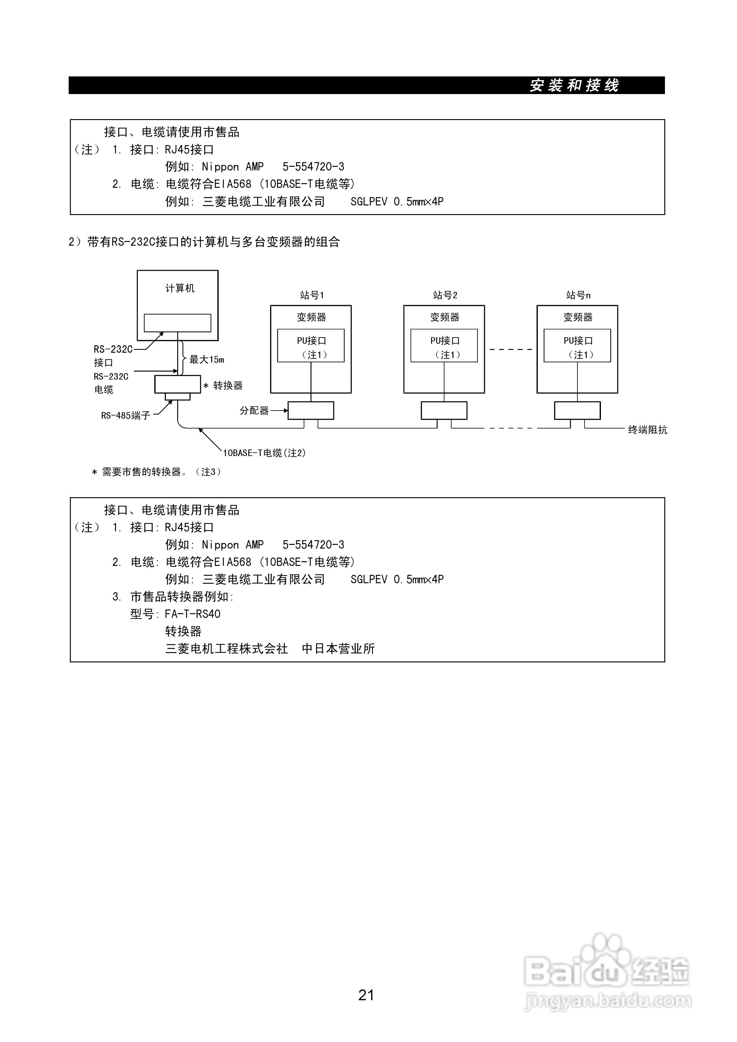 三菱FR-A540-55K变频调速器使用手册:[4]