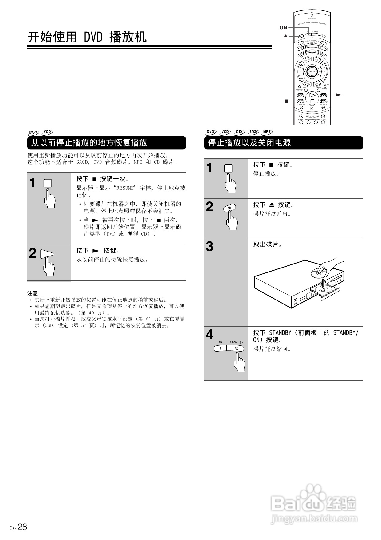 安桥DVD播放机DV-SP800型使用说明书:[2]