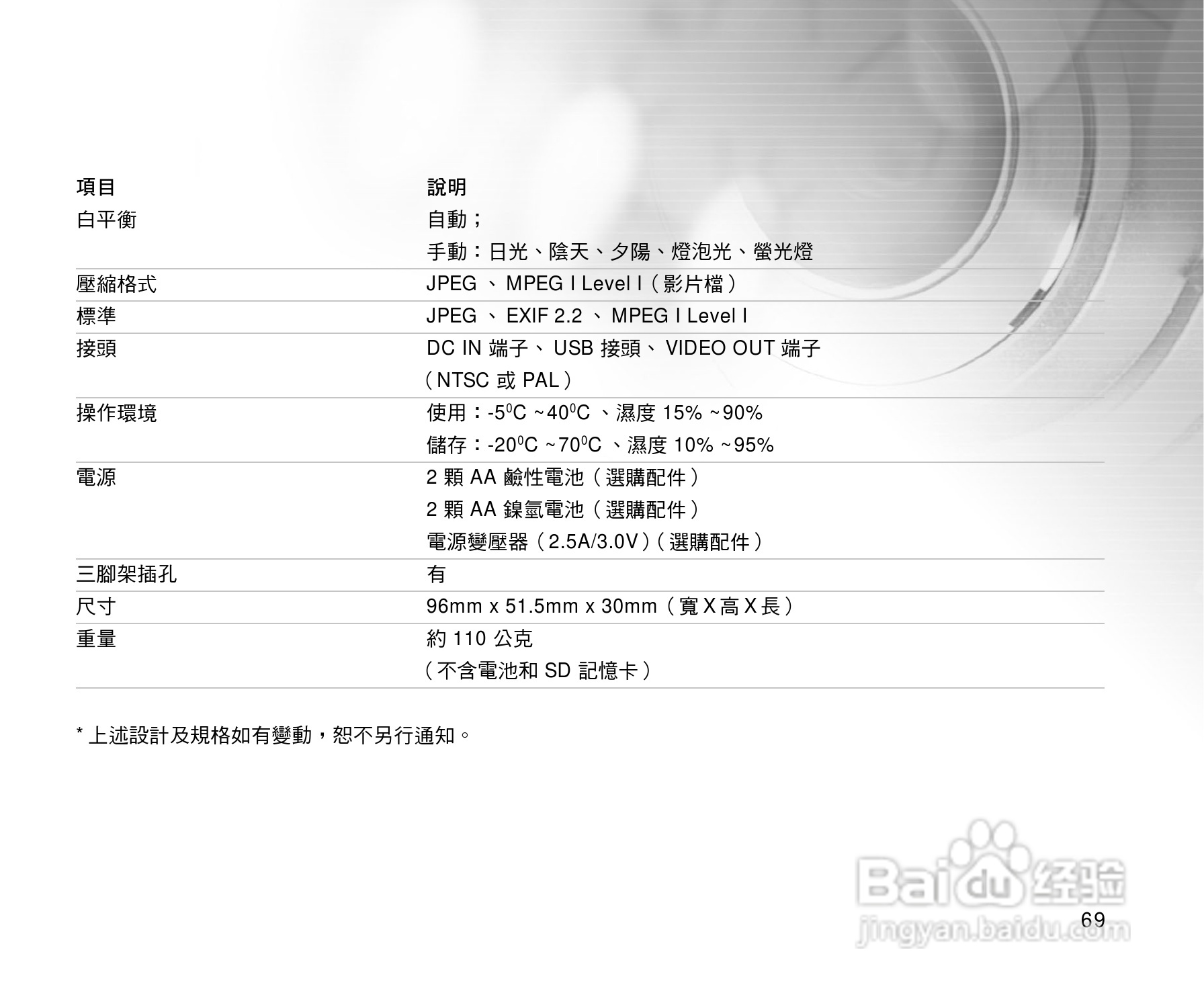 威达ViviCam 3815数码相机使用说明书:[7]