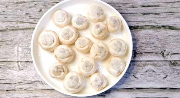 低脂低卡口蘑酿虾滑