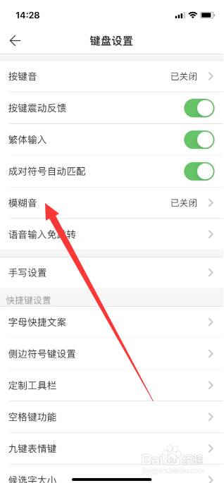 微脉输入法怎么开启模糊音