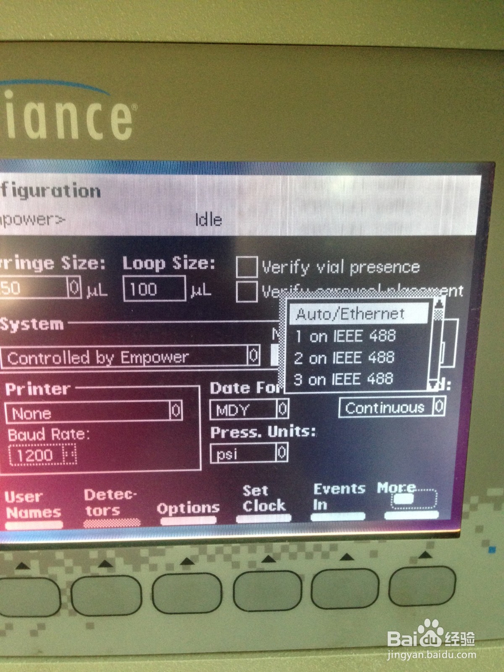 waters e2695监测器按钮灰色的解决方法