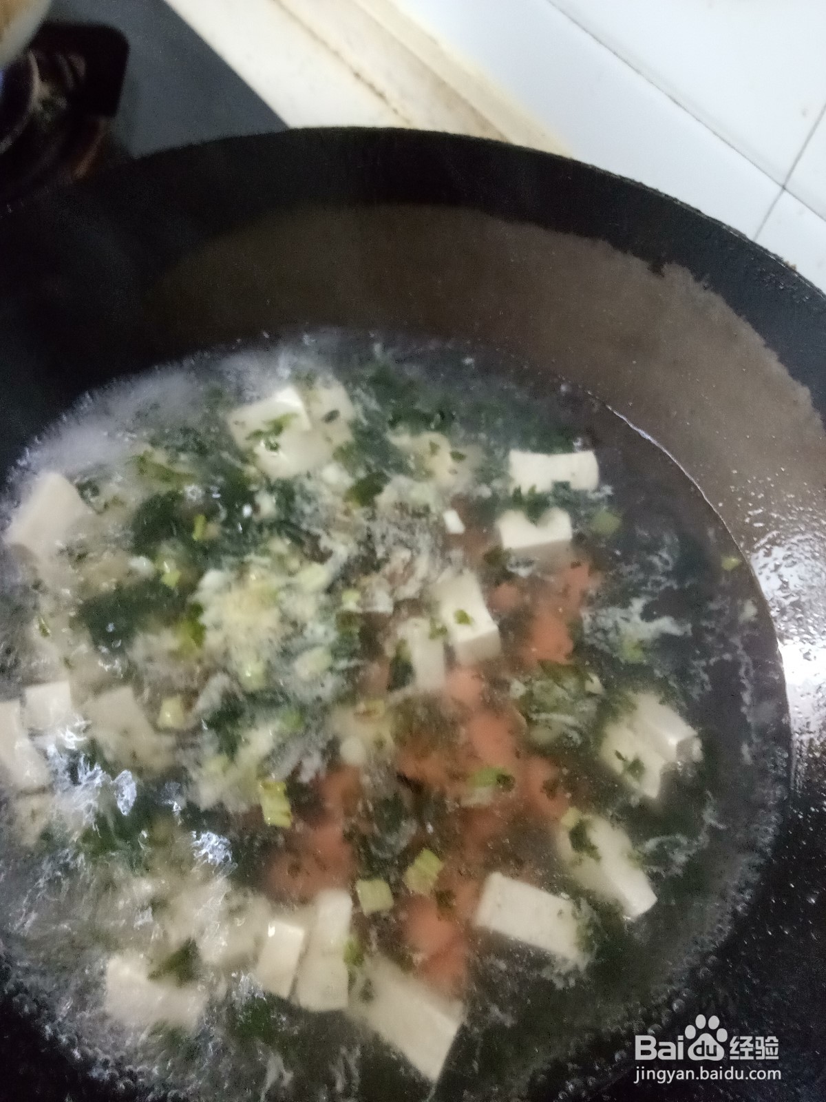 火腿肠豆腐紫菜汤