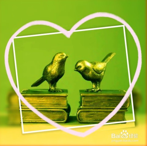 美图秀秀创意爱心方框交织卡片怎么做