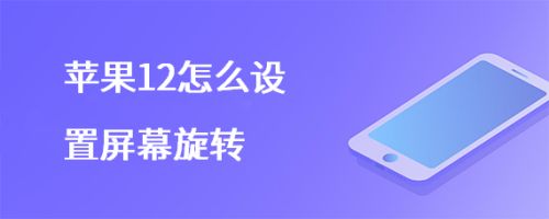 苹果12怎么设置屏幕旋转
