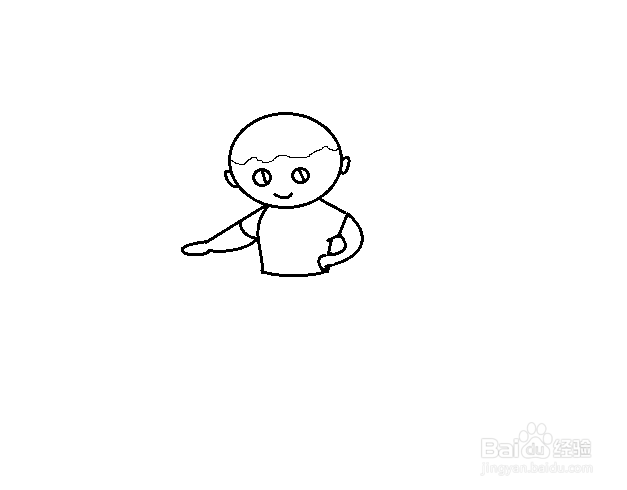 怎么画拍皮球的男孩