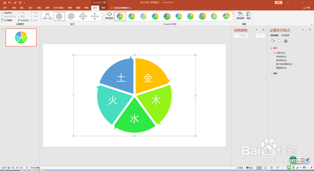 PPT中SmartArt 功能的操作使用