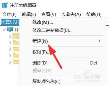 Windows11怎么新建注册表二进制数值