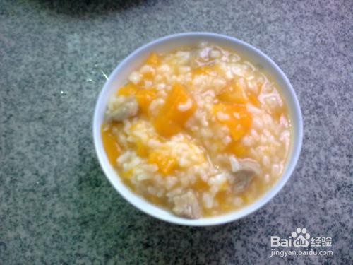 南瓜瘦肉粥的功效