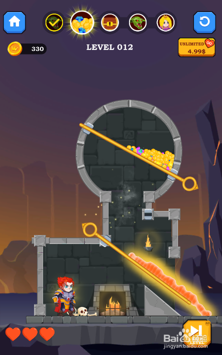 Hero Rescue Online的LEVEL 012怎样通过?