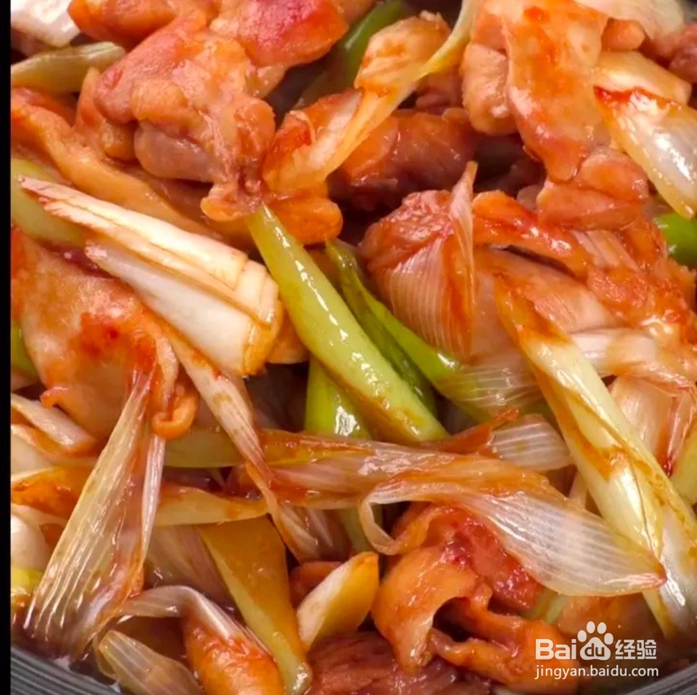 在家做葱爆鸡腿肉的做法