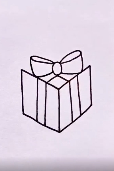 育儿简笔画礼物盒怎么画