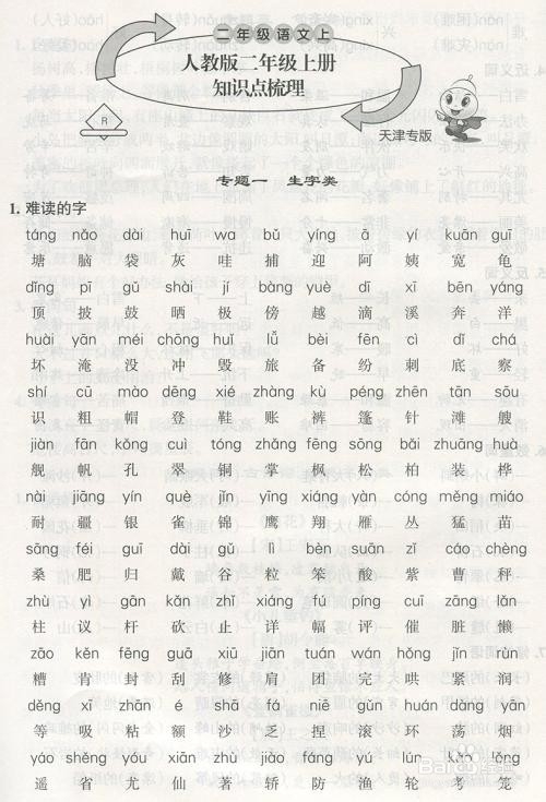 二年级语文怎么复习