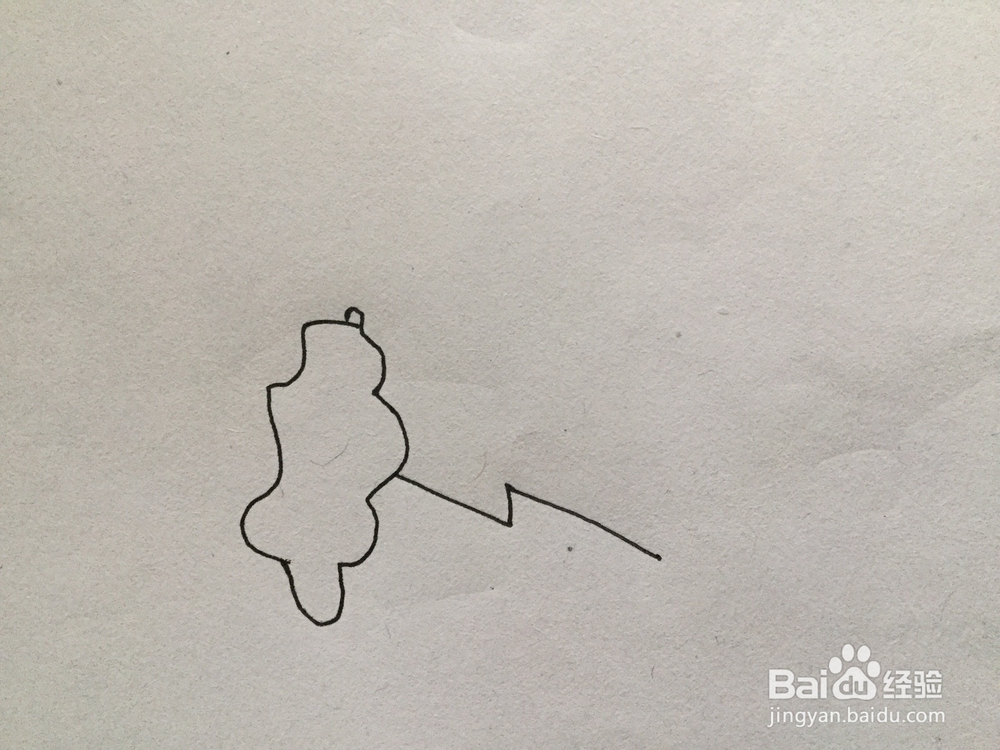 雷电的简笔画
