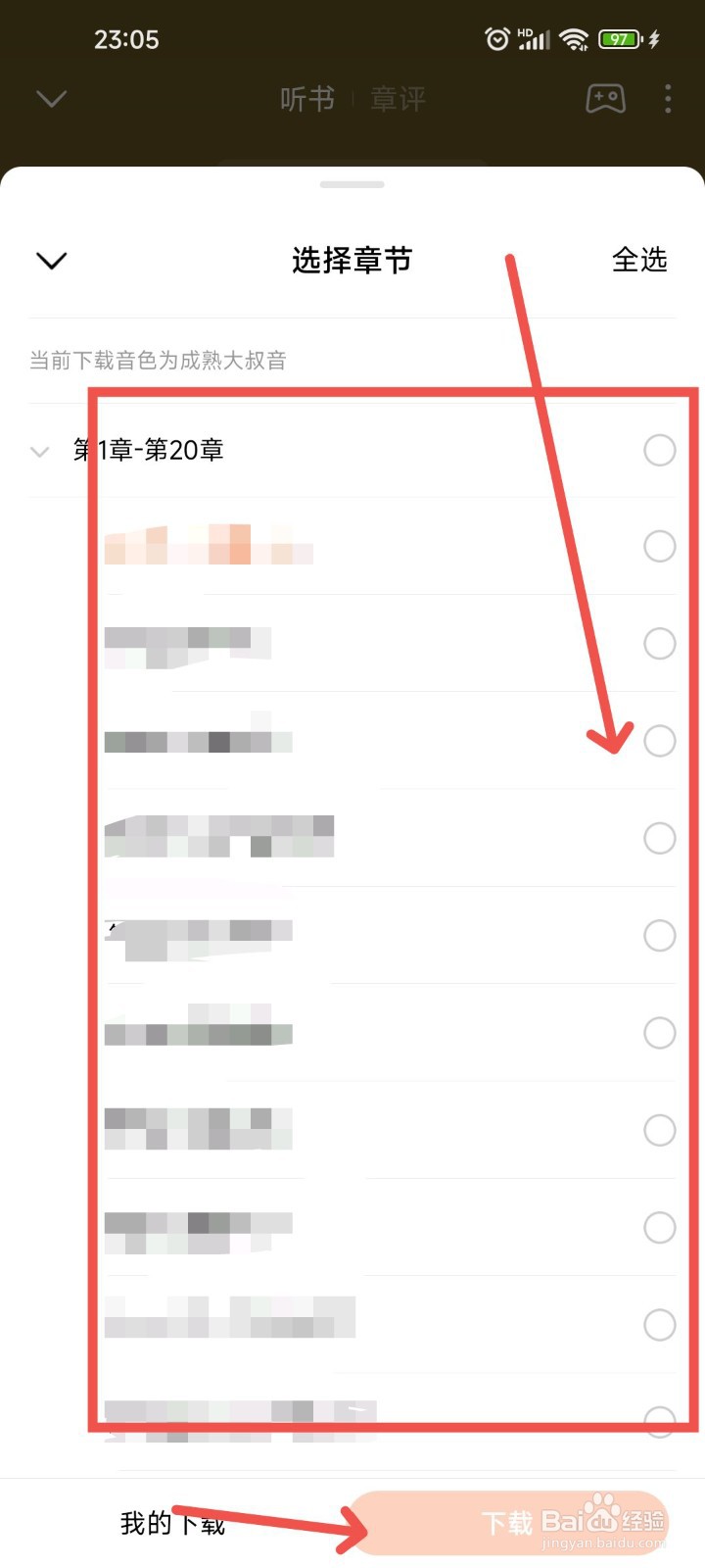 番茄免费小说APP中怎么下载听书章节到本地