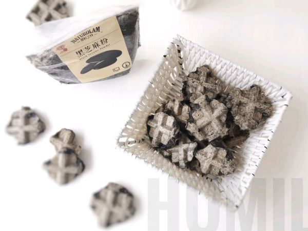 黑芝麻糯米华夫饼