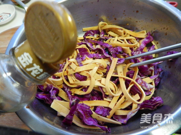 紫甘兰拌豆腐皮