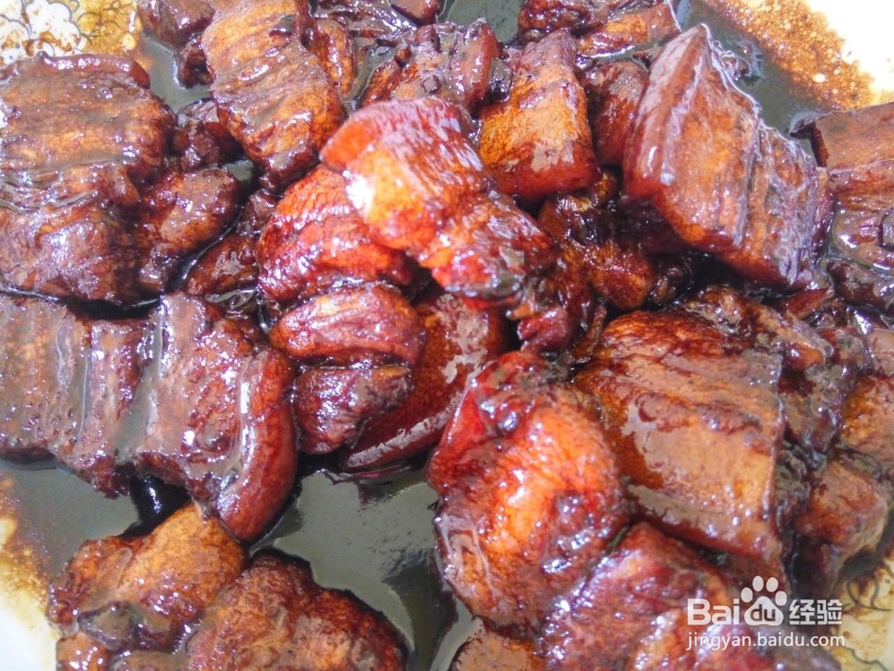 家常菜之红烧三层肉 百度经验