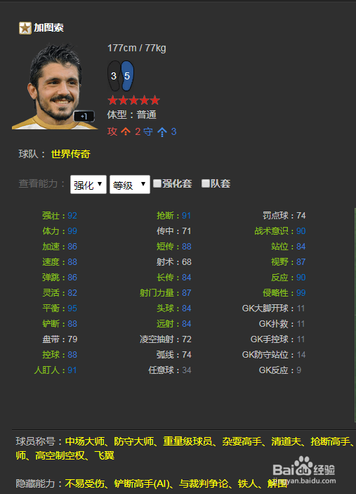 FIFA ONLINE3球员推荐(后腰篇)