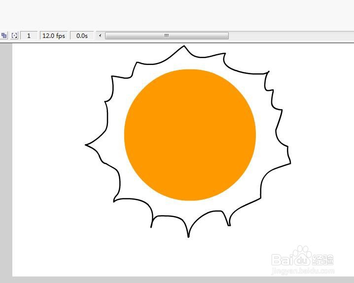 flash如何绘制一个太阳的效果