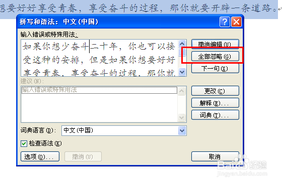 word2007 语法与拼写