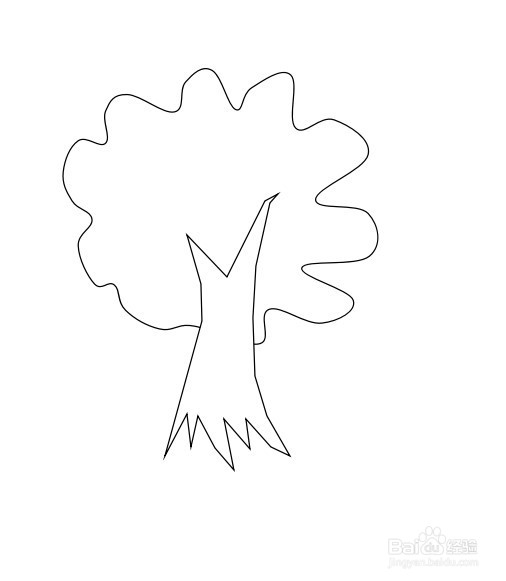 怎么画大树的简笔画