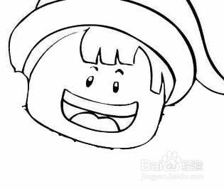 可爱开心的小男孩简笔画