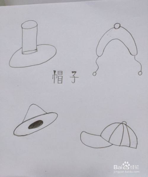 儿童简笔画帽子的多种画法