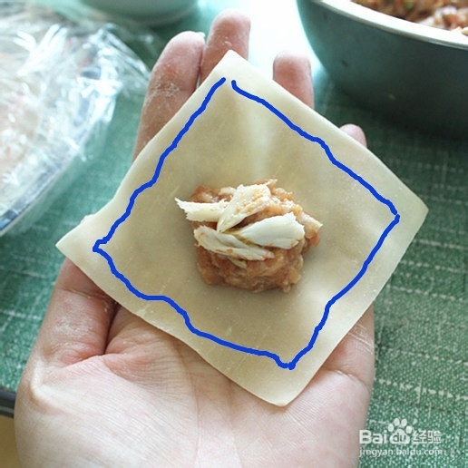 非常简单的蟹肉小馄饨