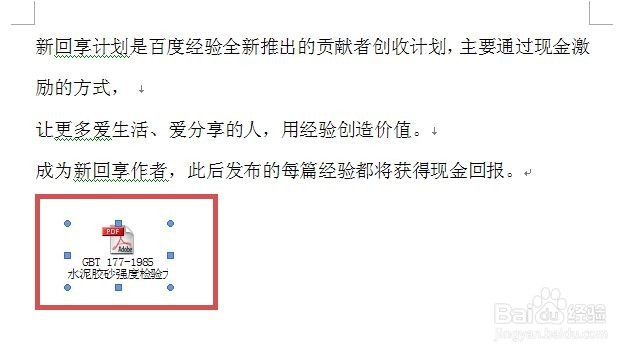 WORD怎样插入PDF文档