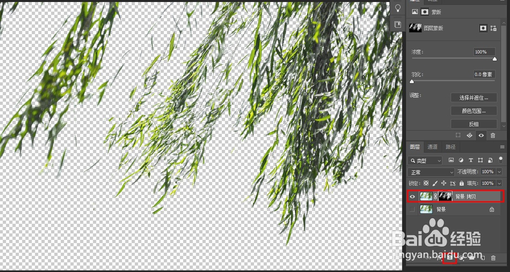 PS通道抠图杂乱的树叶