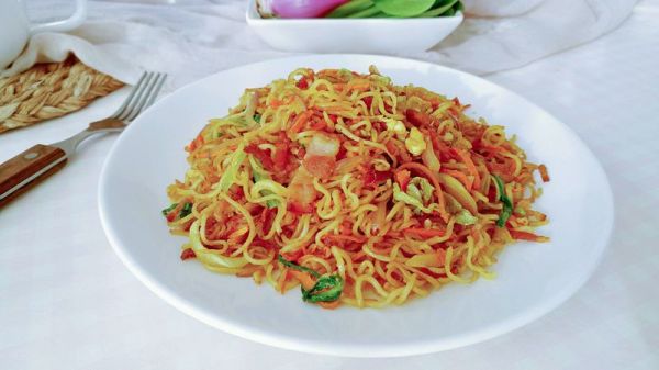 酱油培根蛋裹面