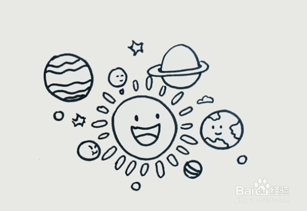 八大行星怎么画