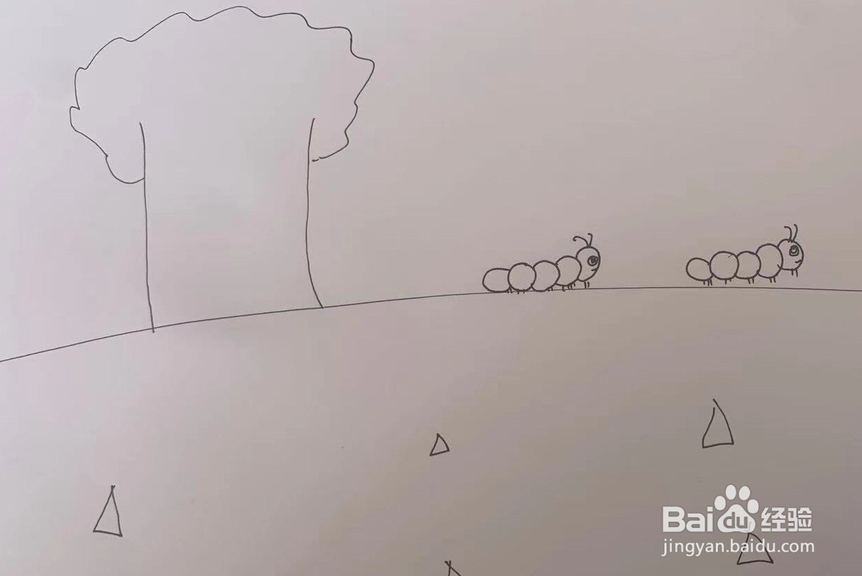 幼儿儿童画-毛毛虫