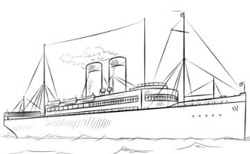 如何绘制蒸汽船