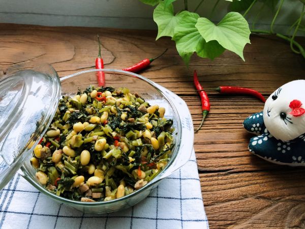 辣炒雪里蕻黄豆