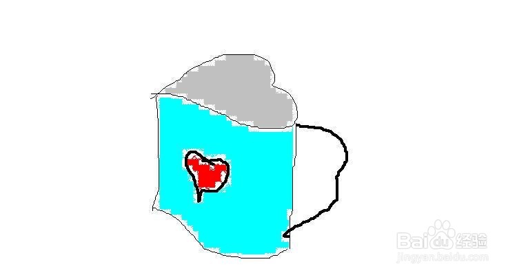 儿童简笔画——心形杯子