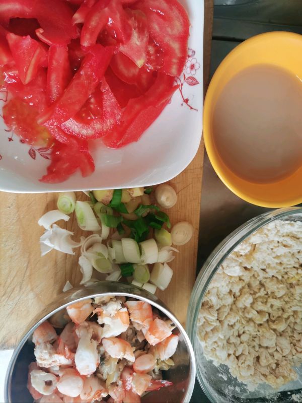 西红柿海鲜疙瘩汤