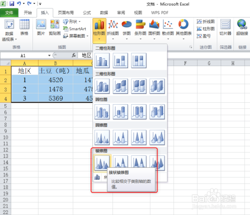 Excel 簇状棱锥图应用实例解读