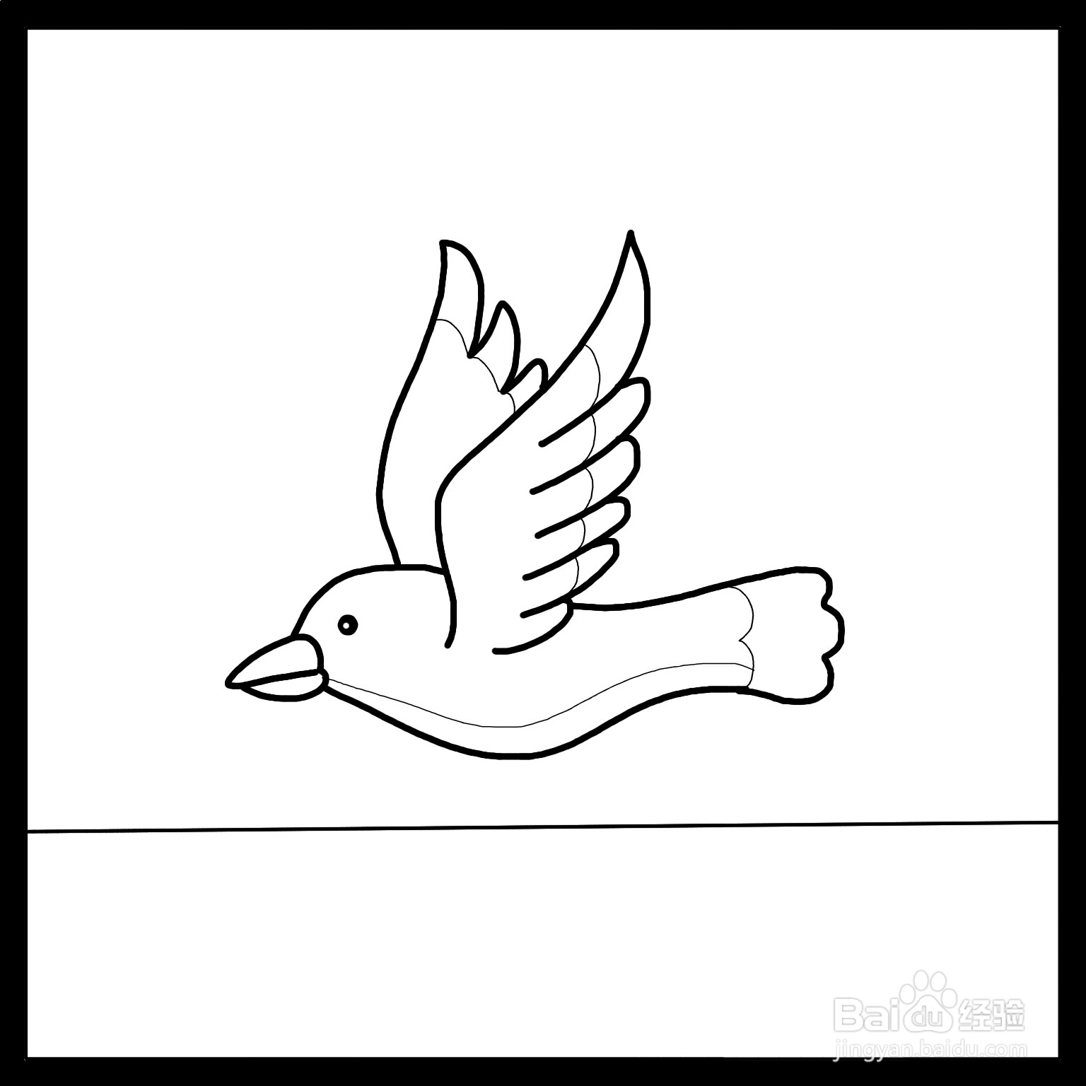 一只海鸥简笔画图片