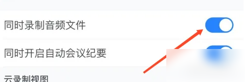 腾讯会议同时录制音频文件设置在哪打开?