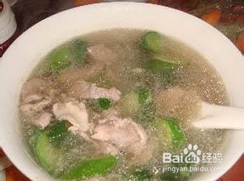 黄瓜煮肉片汤的制作方法