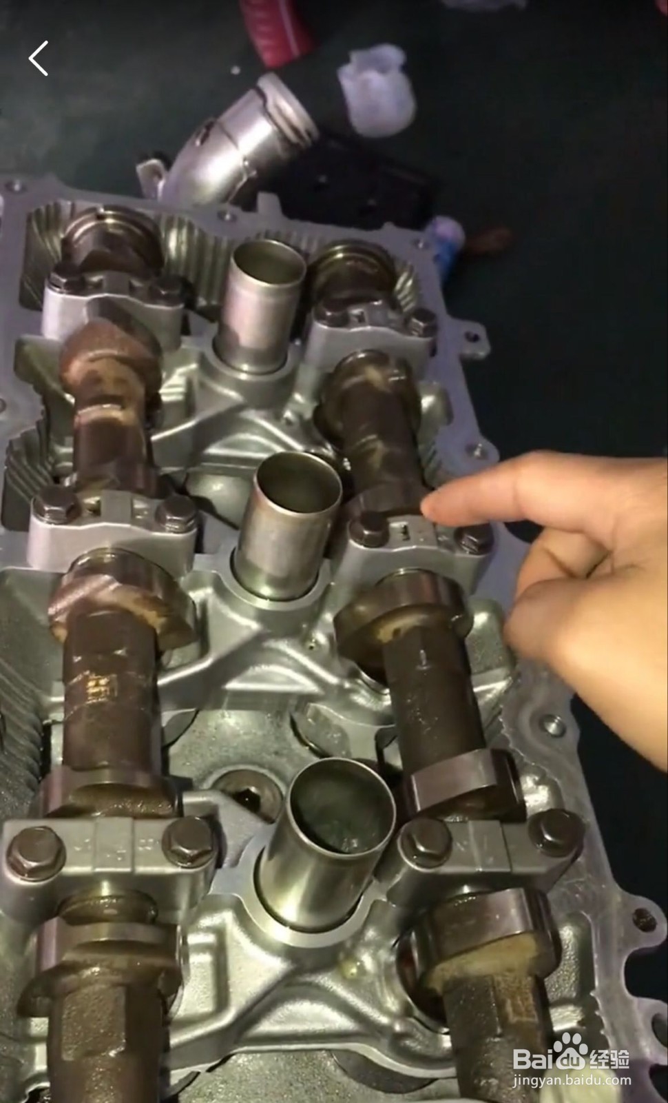 尼桑天籁2.3发动机正时链条标记