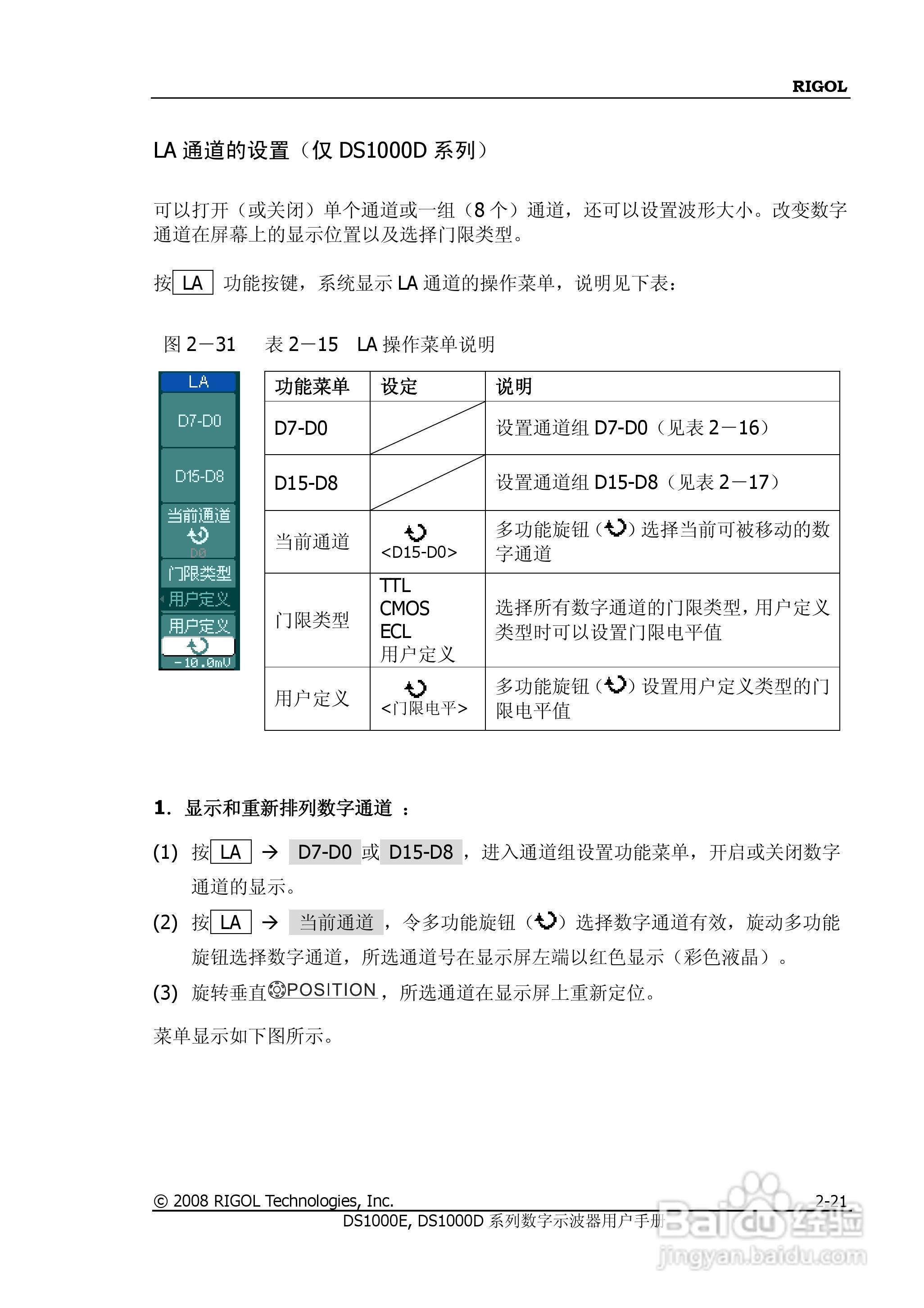 RIGOL DS100E/1000D系列数字示波器用户手册:[6]